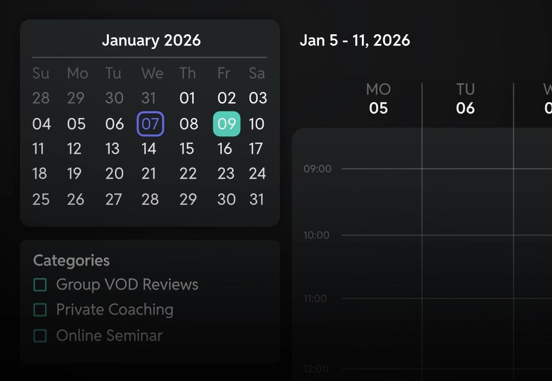 Group Coaching Calendar Feature